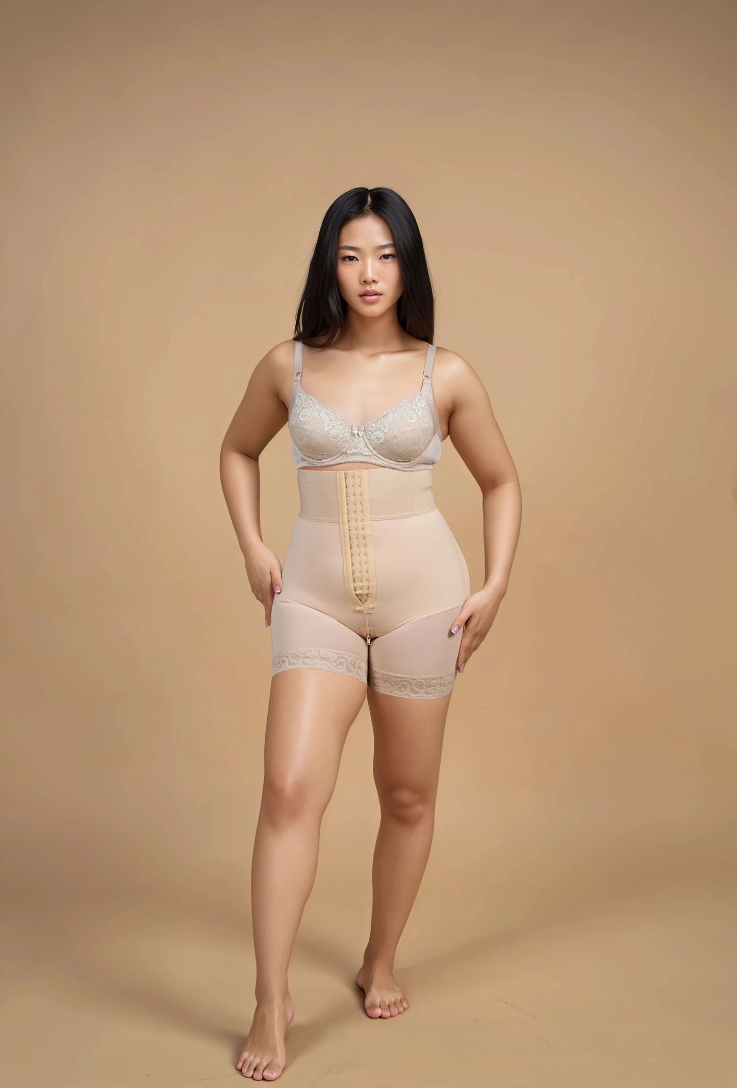 Hot Curve - High-waisted Mid Thigh Shorts